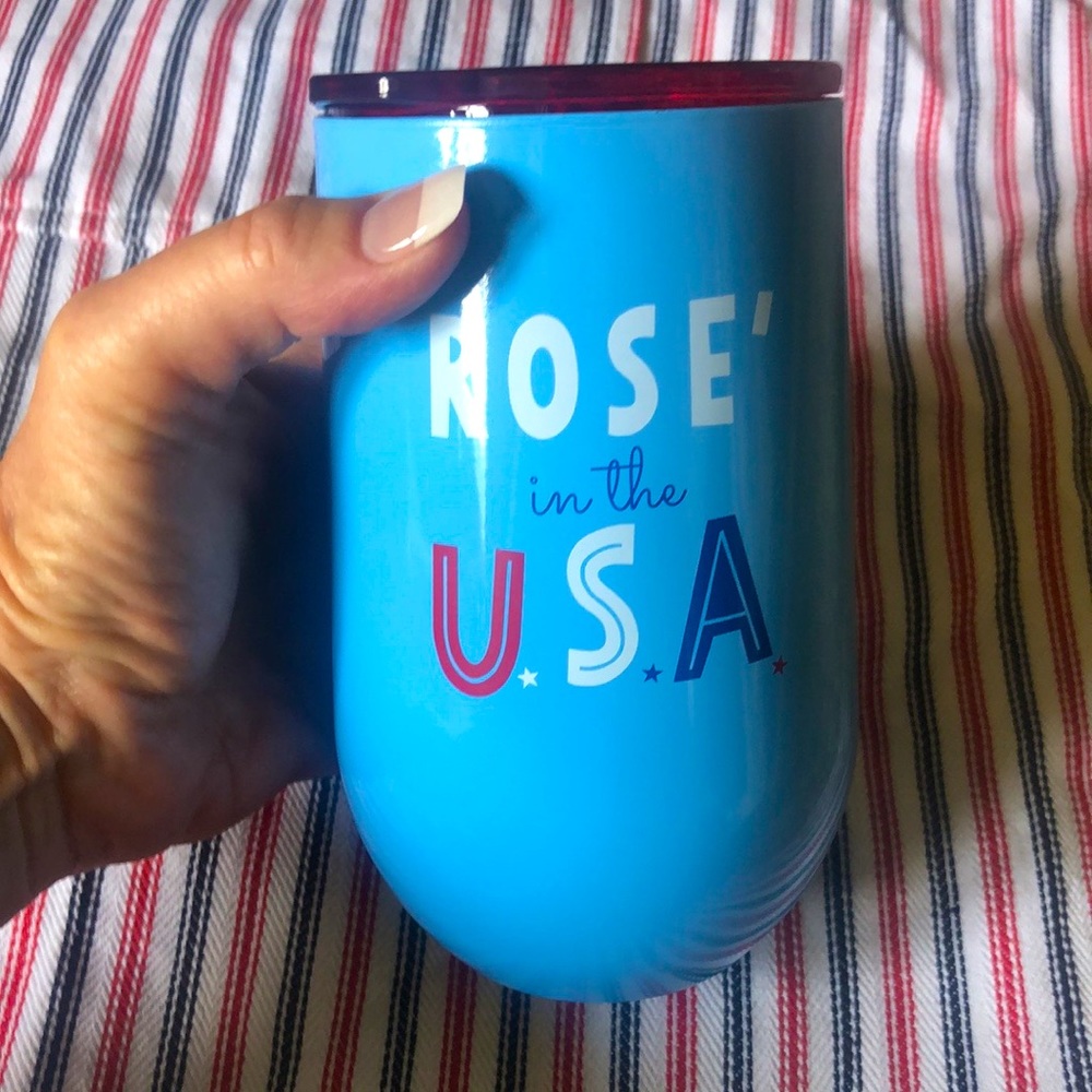 Rose’ in the U.S.A. Insulated Wine Cup 🍷